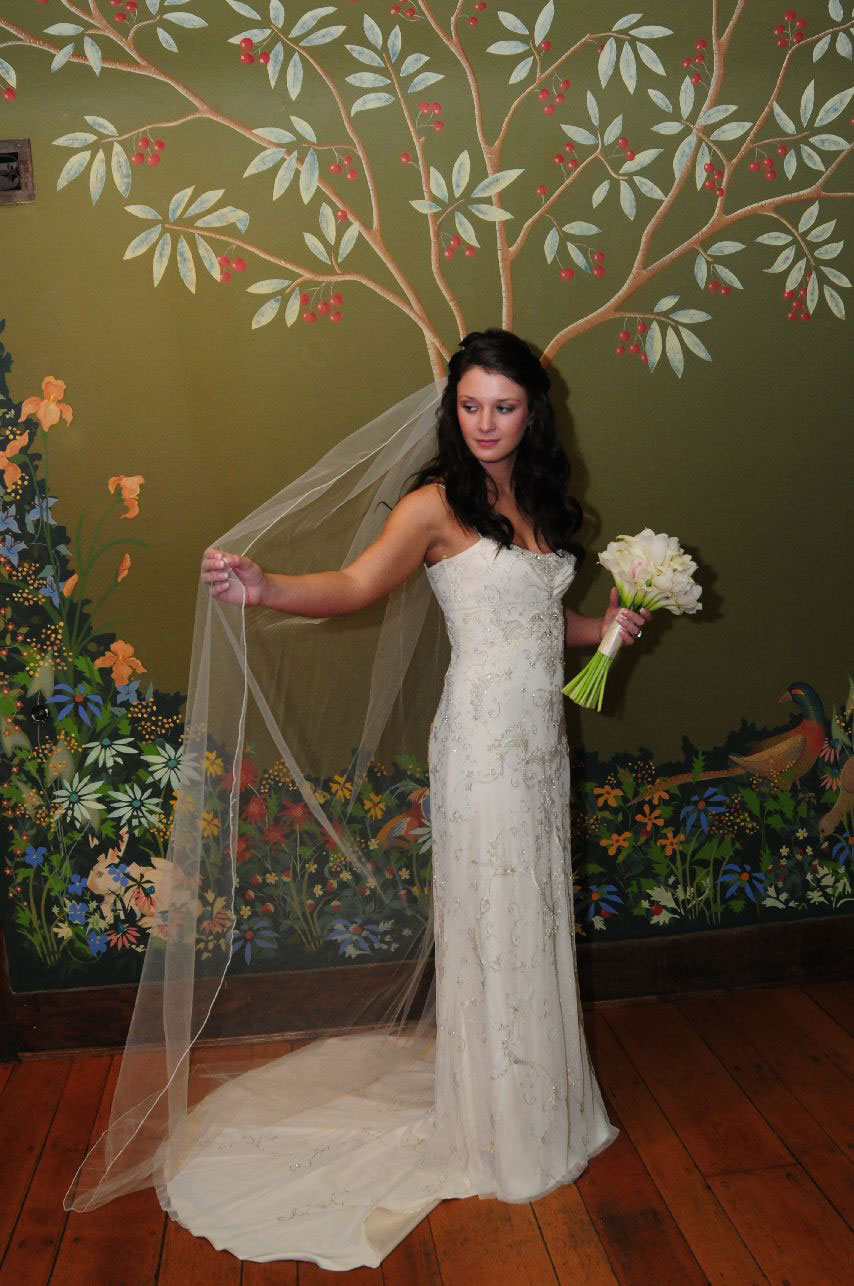 Bride in the Front Hallway